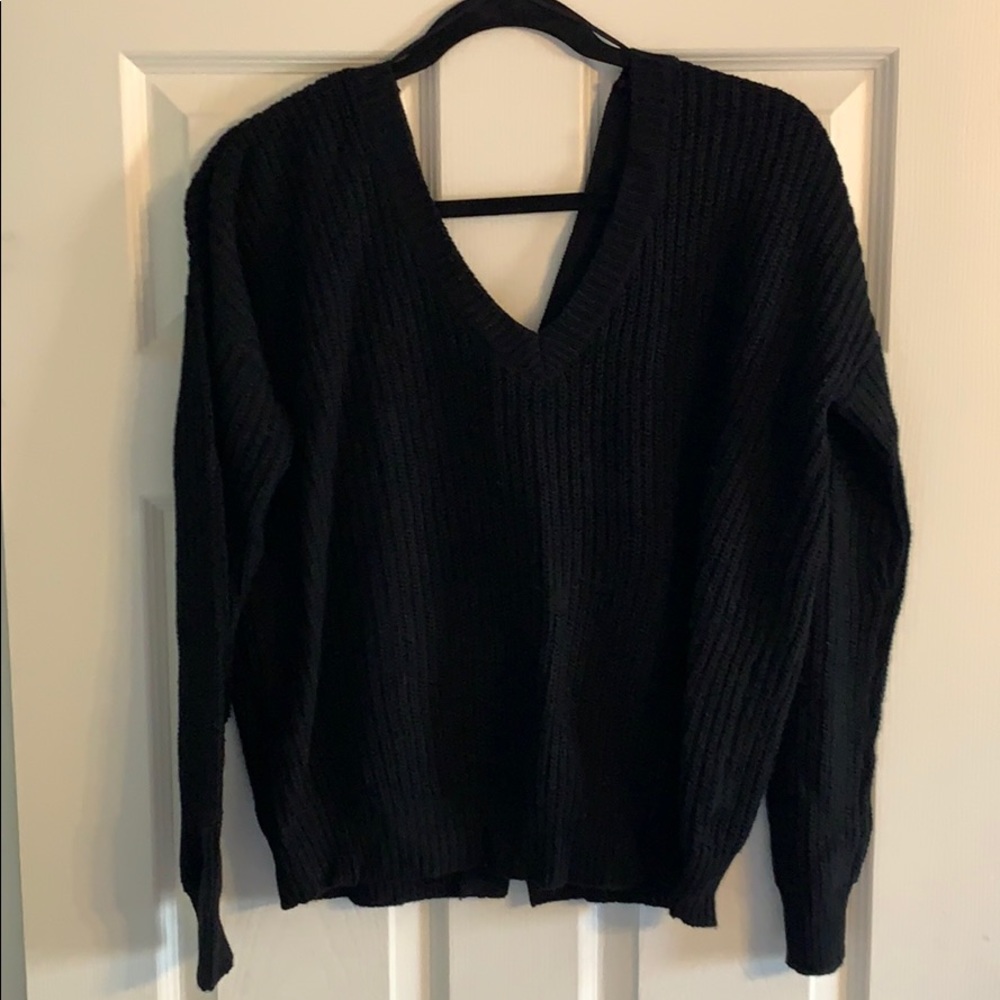 RD Style Marie Lace Up Back Sweater